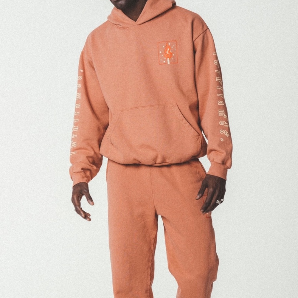 Twin Flames terracotta hoodie